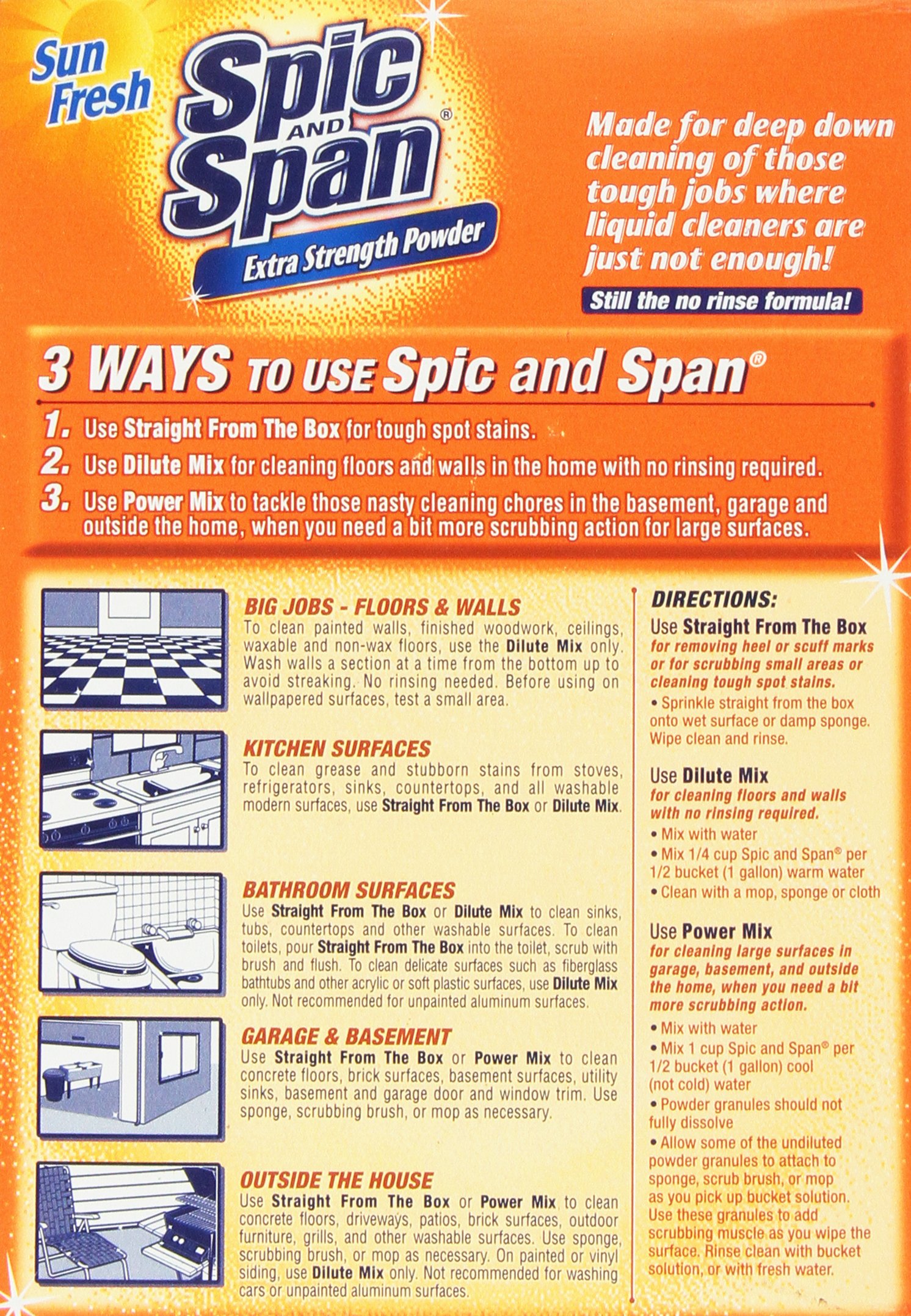 Amazon.com: Spic and Span® Extra Strength Powder: Sun Fresh 27 OZ